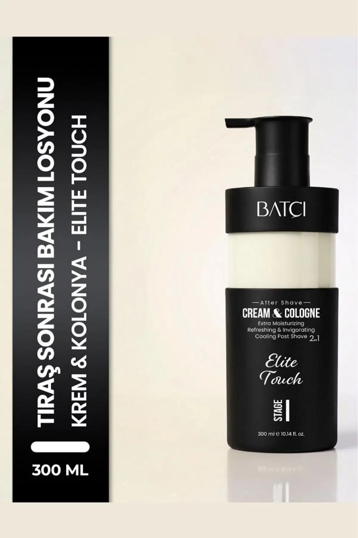Batçı 2'si 1 Arada Tıraş Sonrası Nemlendirici Krem Kolonya 300 Ml Elite Touch