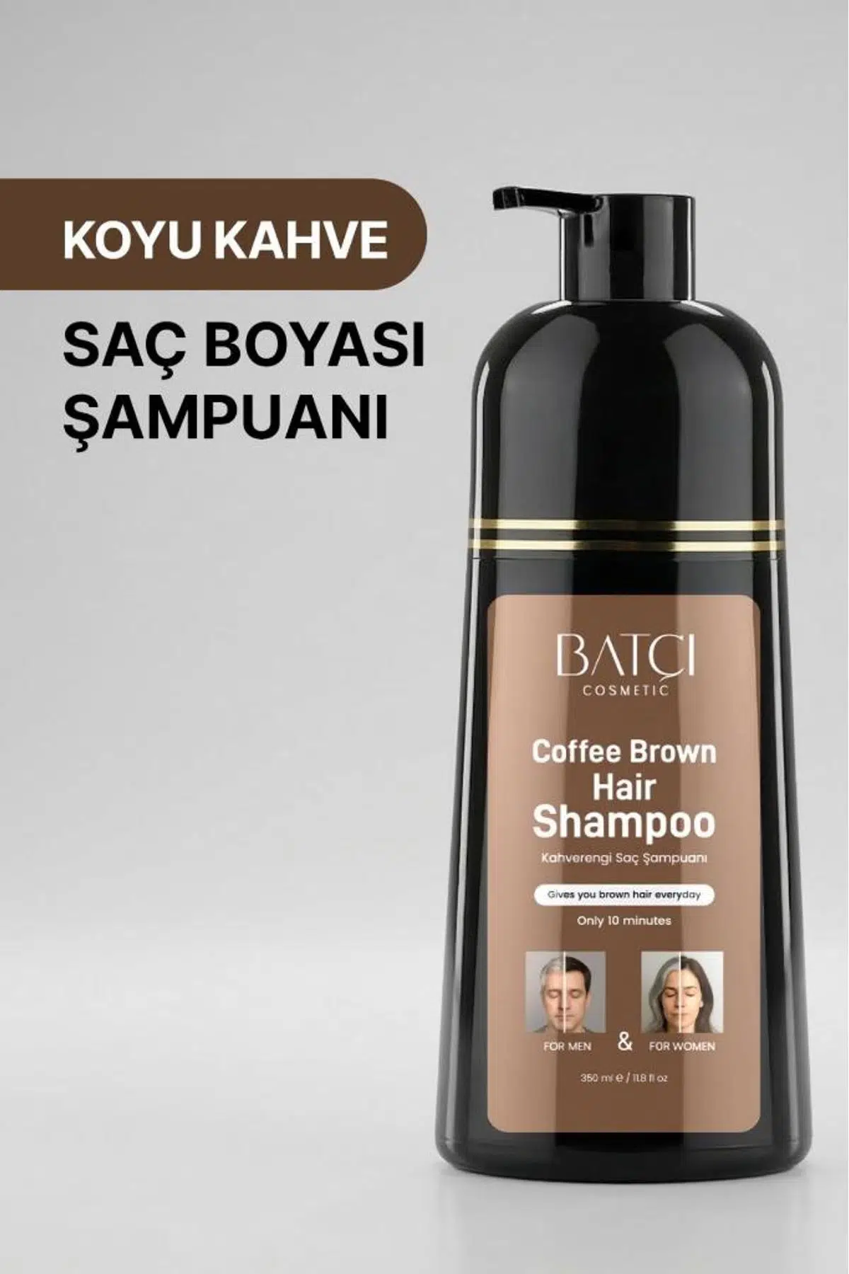 Batçı Anında Etkili Beyaz Kapatıcı Coffee Brown Kahverengi Şampuan 350 ml