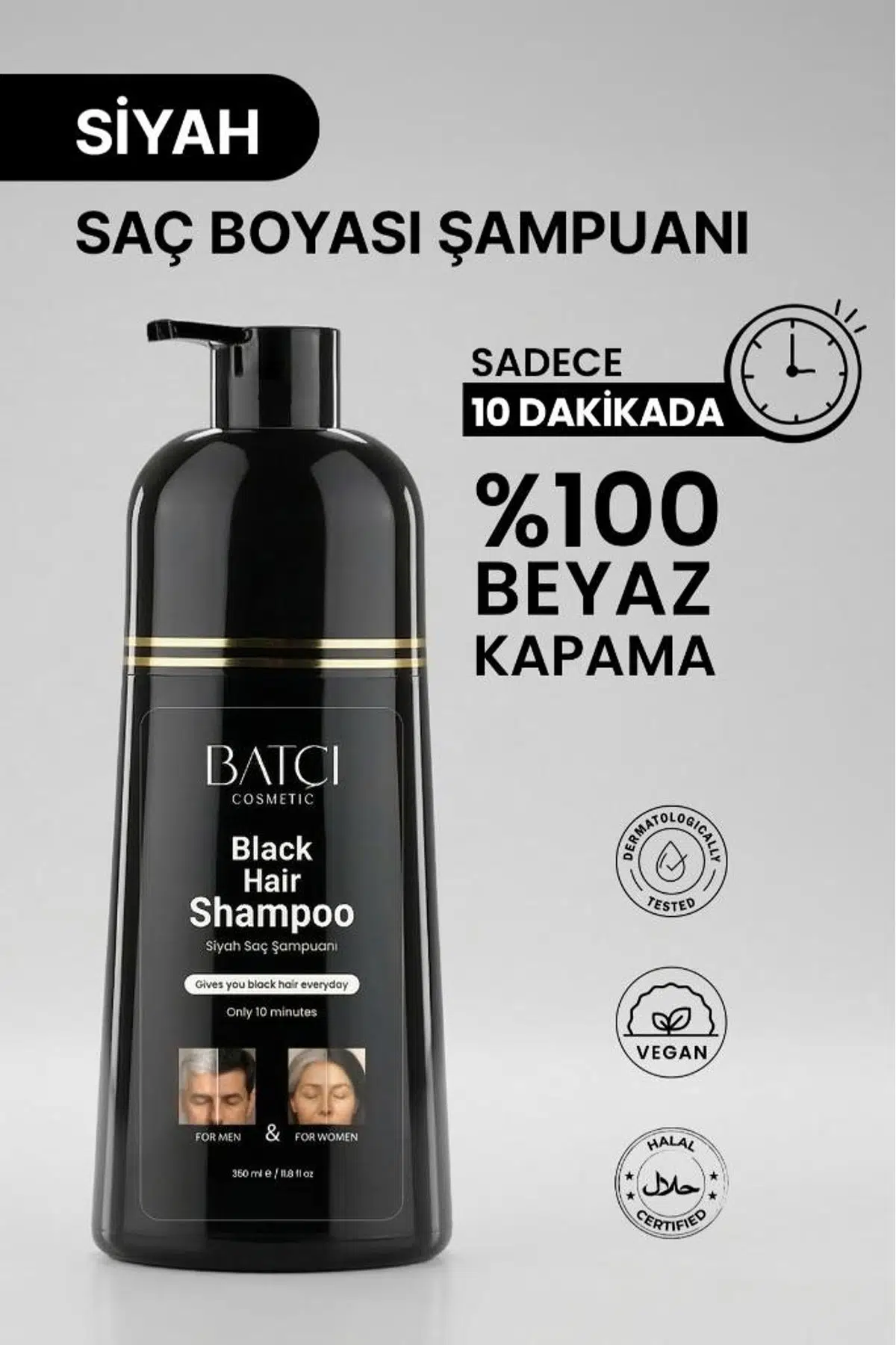Batçı Anında Etkili Beyaz Kapatıcı Siyahlaştırıcı Şampuan 350 ml