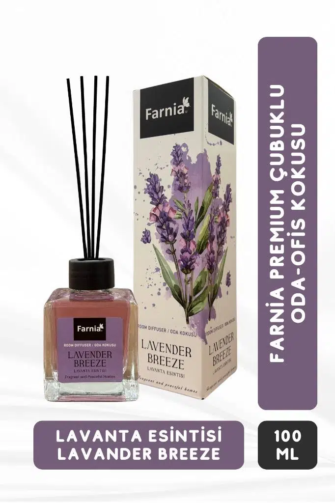 Farnia Premium Çubuklu Oda ve Ofis Kokusu 100 Ml Lavanta Esintisi Lavander Breeze