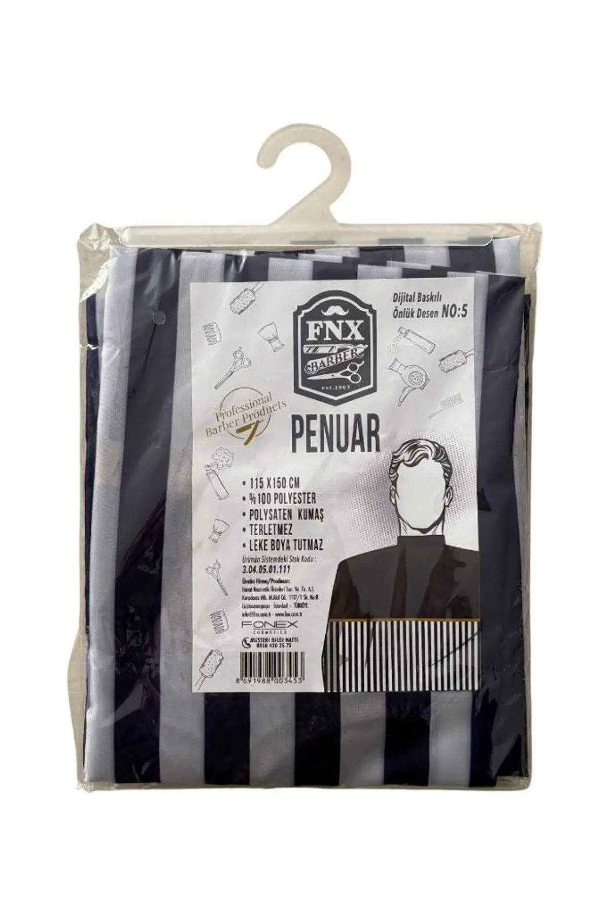 FNX Berber Önlük Kesim Penuarı 115x150 Cm Dijital Baskı Nu:5