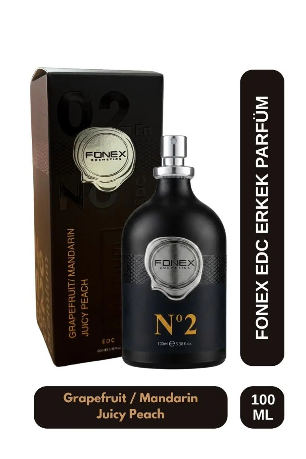 Fonex No:2 EDC Erkek Parfüm 100 Ml Grapefruit & Mandarin Juicy Peach