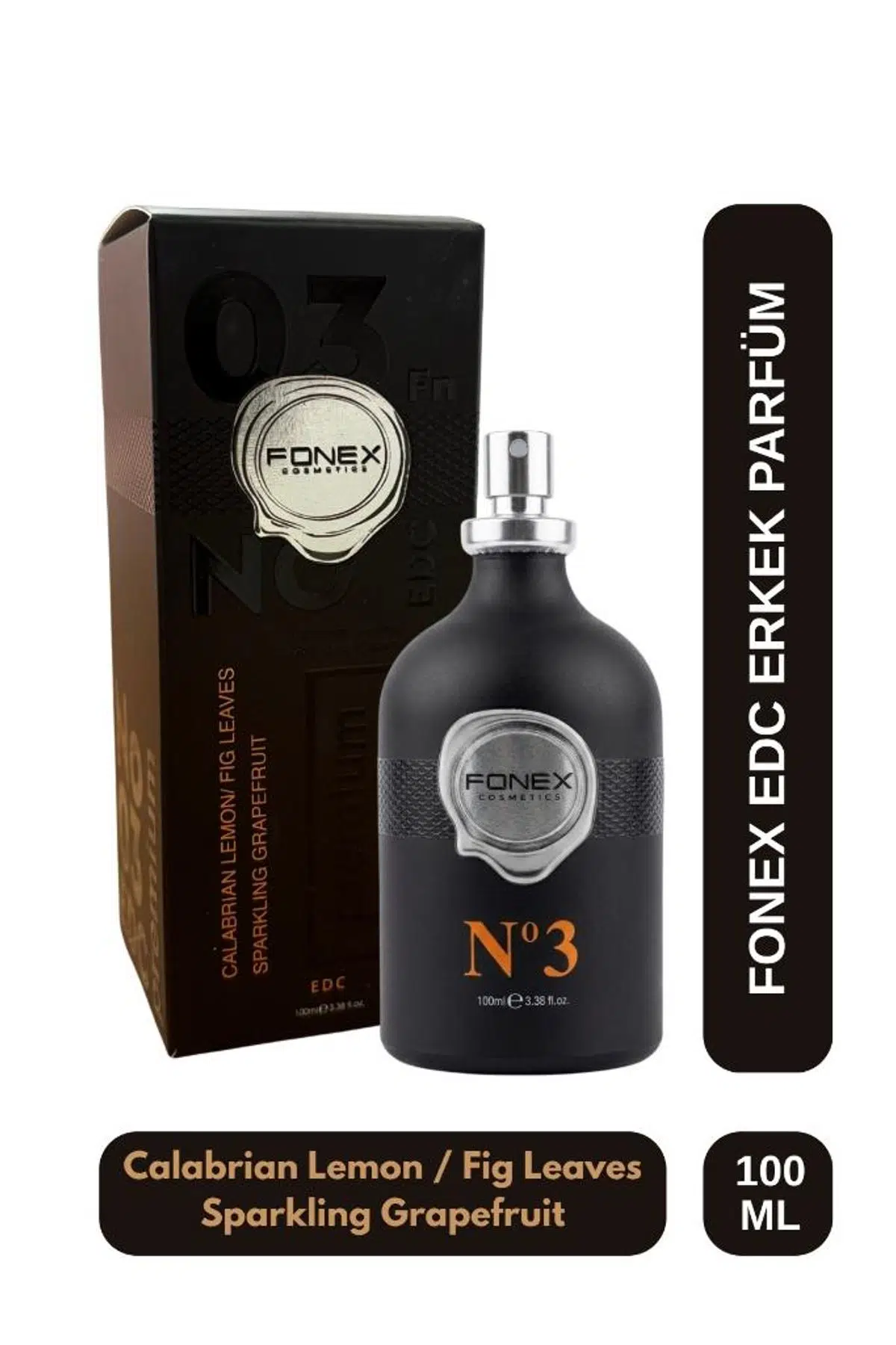 Fonex No:3 EDC Erkek Parfüm 100 Ml Calabrian Lemon & Fig Leaves