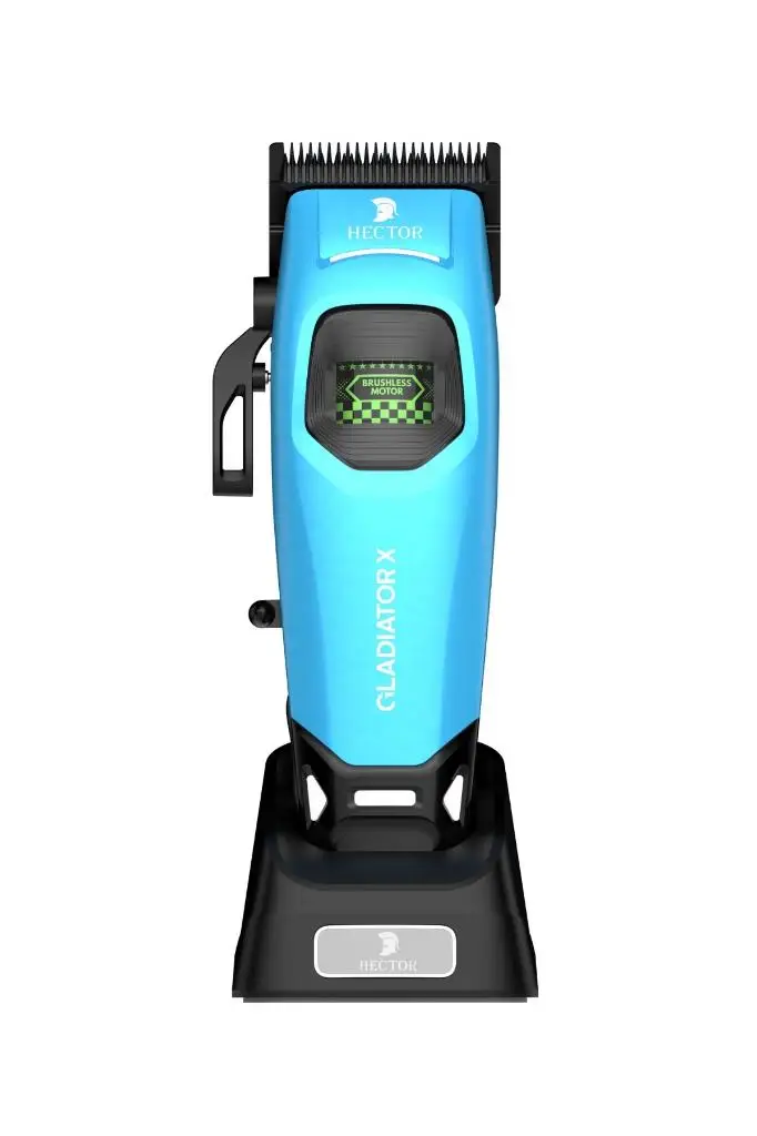 Hector Gladiator X 8000 RPM BLDC Motor Işıklı Saç Kesim ve Çizim Tıraş Makinesi Mavi