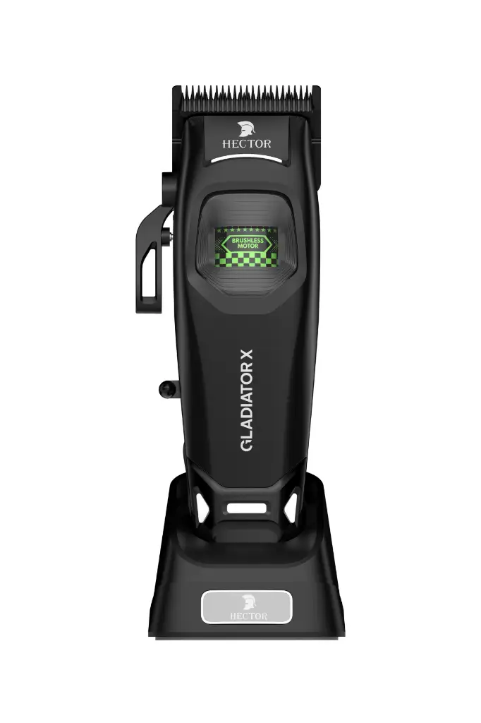 Hector Gladiator X 8000 RPM BLDC Motor Işıklı Saç Kesim ve Çizim Tıraş Makinesi Siyah