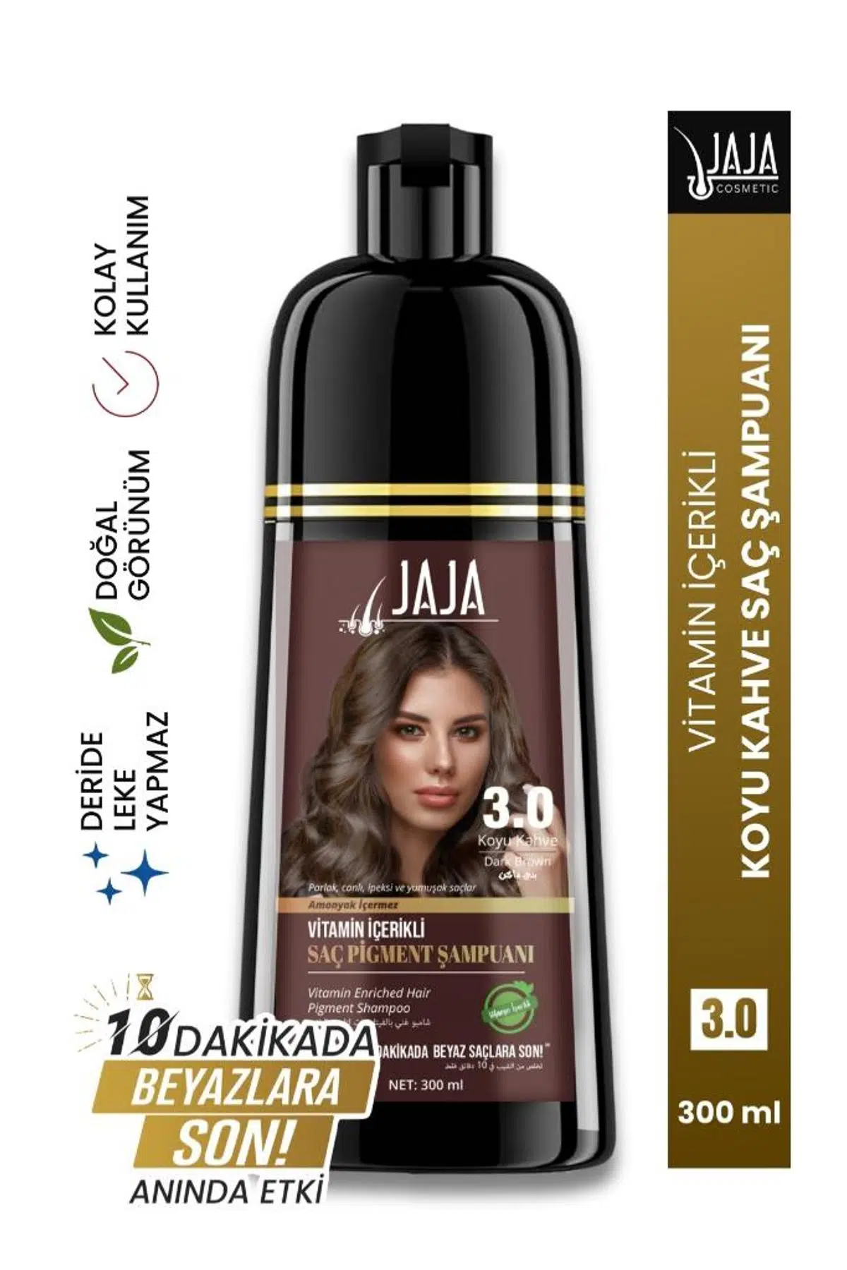 Jaja Vitamin İçerikli Saç Pigment Şampuanı Unisex 300 Ml 3.0 Koyu Kahve