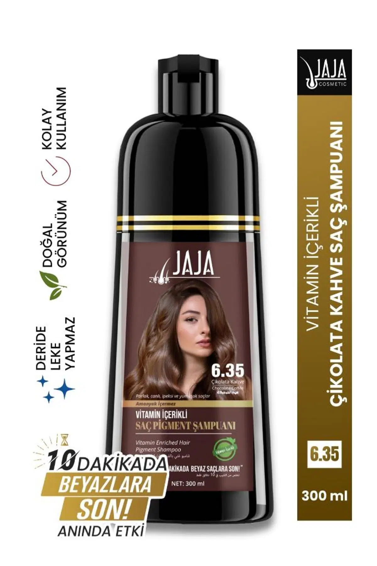 Jaja Vitamin İçerikli Saç Pigment Şampuanı Unisex 300 Ml 6.35 Çikolata Kahve