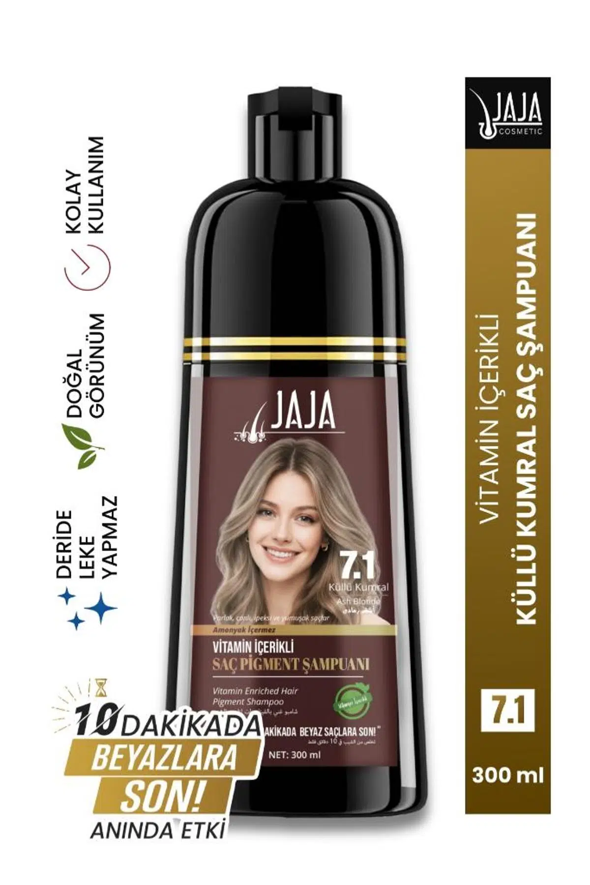 Jaja Vitamin İçerikli Saç Pigment Şampuanı Unisex 300 Ml 7.1 Küllü Kumral
