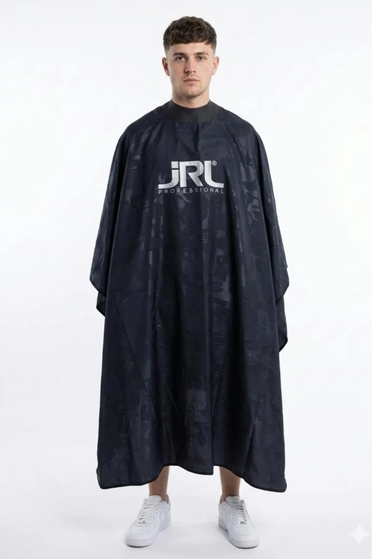 JRL Tam Saten Örtü 115x140 cm Kabartmalı Çıtçıtlı Kesim Penuarı Lacivert