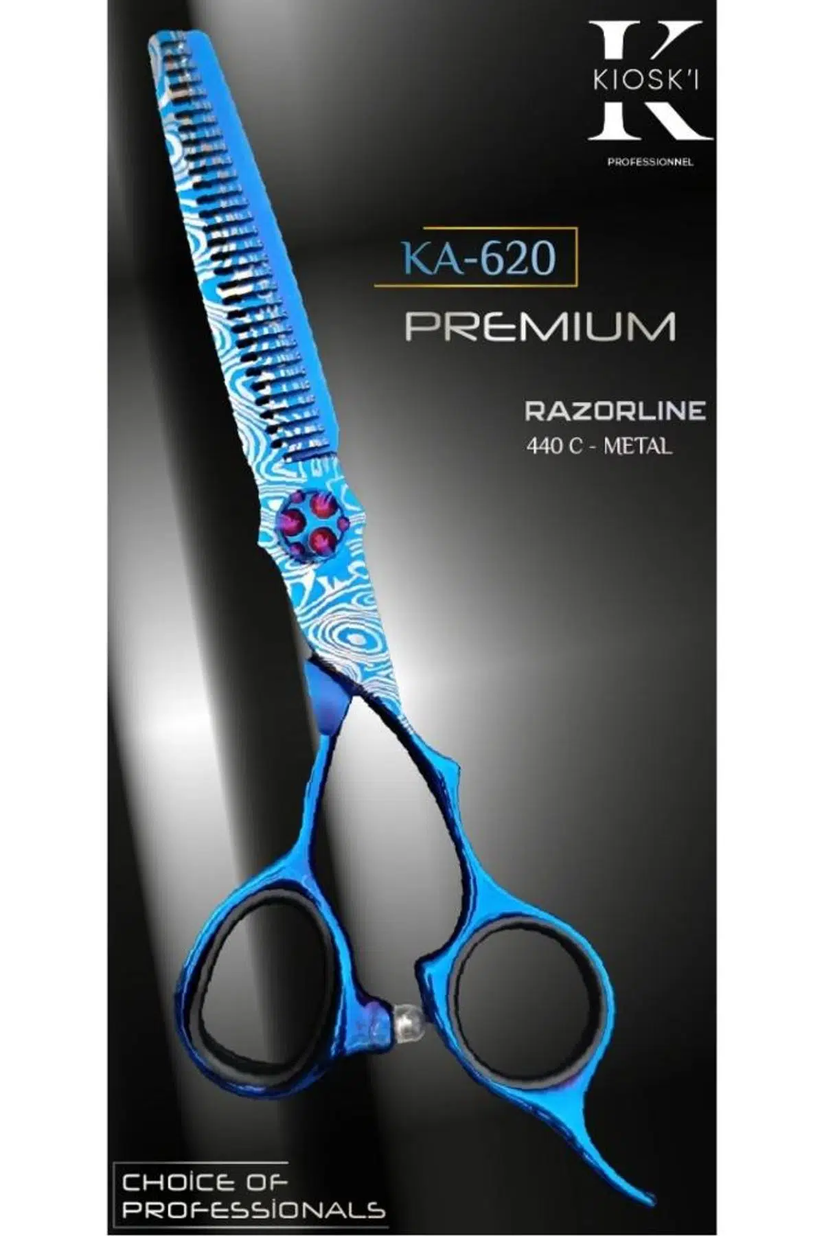 Kioski Profesyonel Premium Lüks Ara (Efile) Makas 440-C 6 Numara KA-620