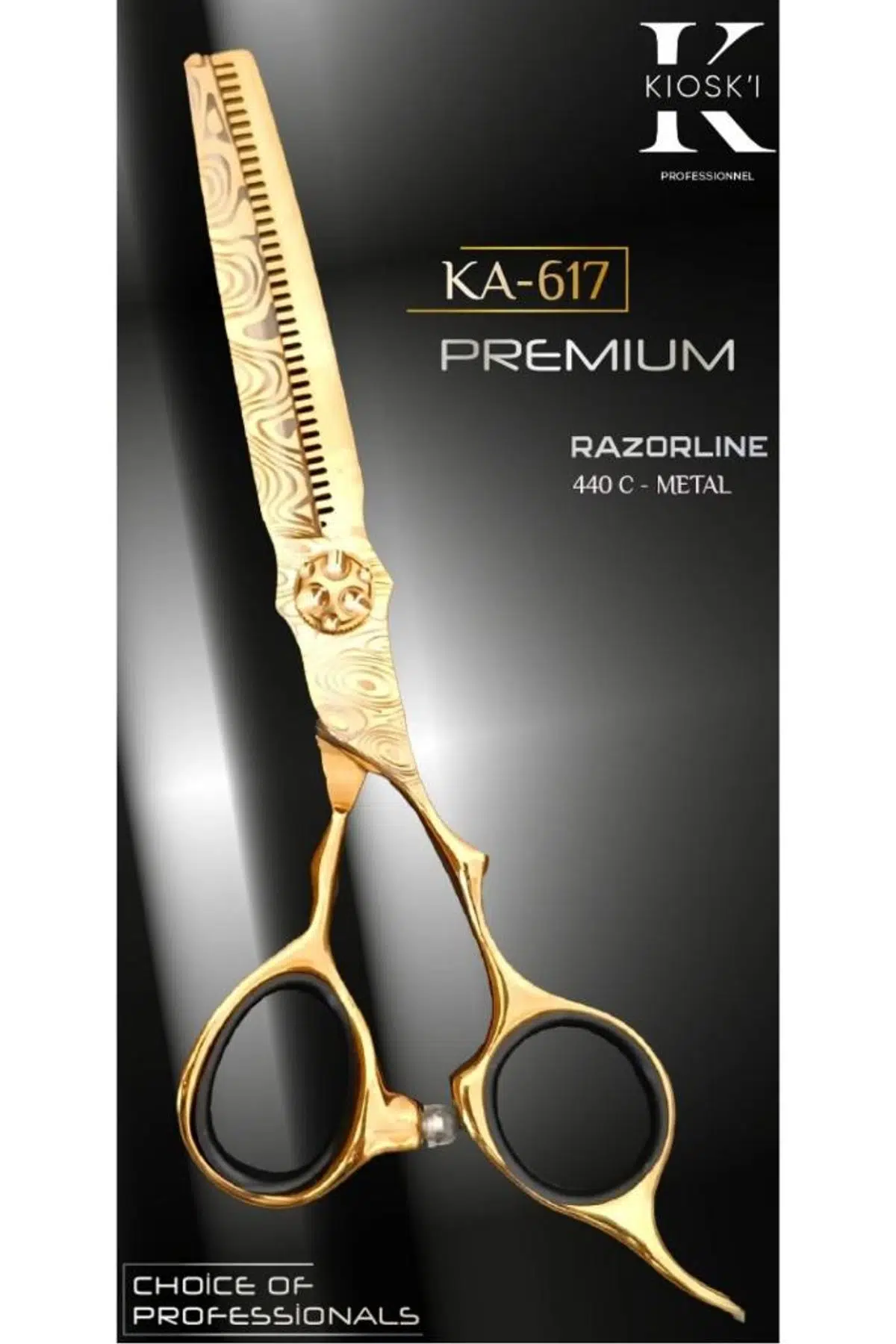 Kioski Profesyonel Premium Lüks Ara (Efile) Makas 440-C 6 Numara KA-617