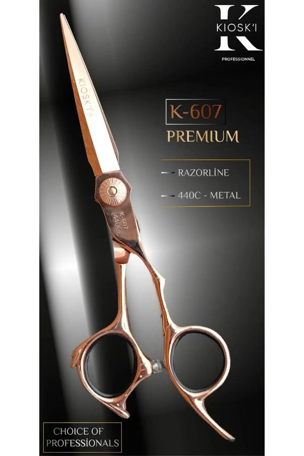 Kioski Profesyonel Premium Lüks Makas 440-C 6 Numara K-607