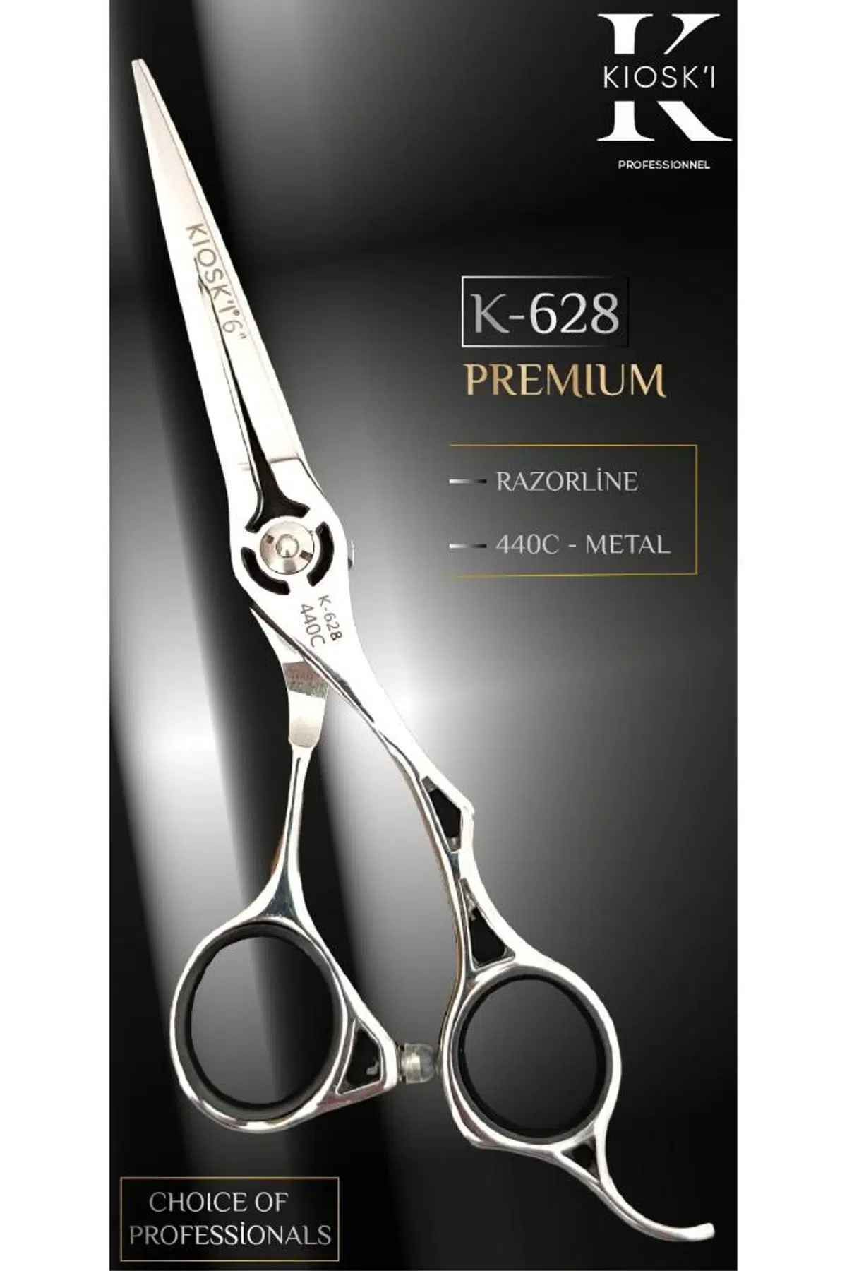 Kioski Profesyonel Premium Lüks Makas 440-C 6 Numara K-628