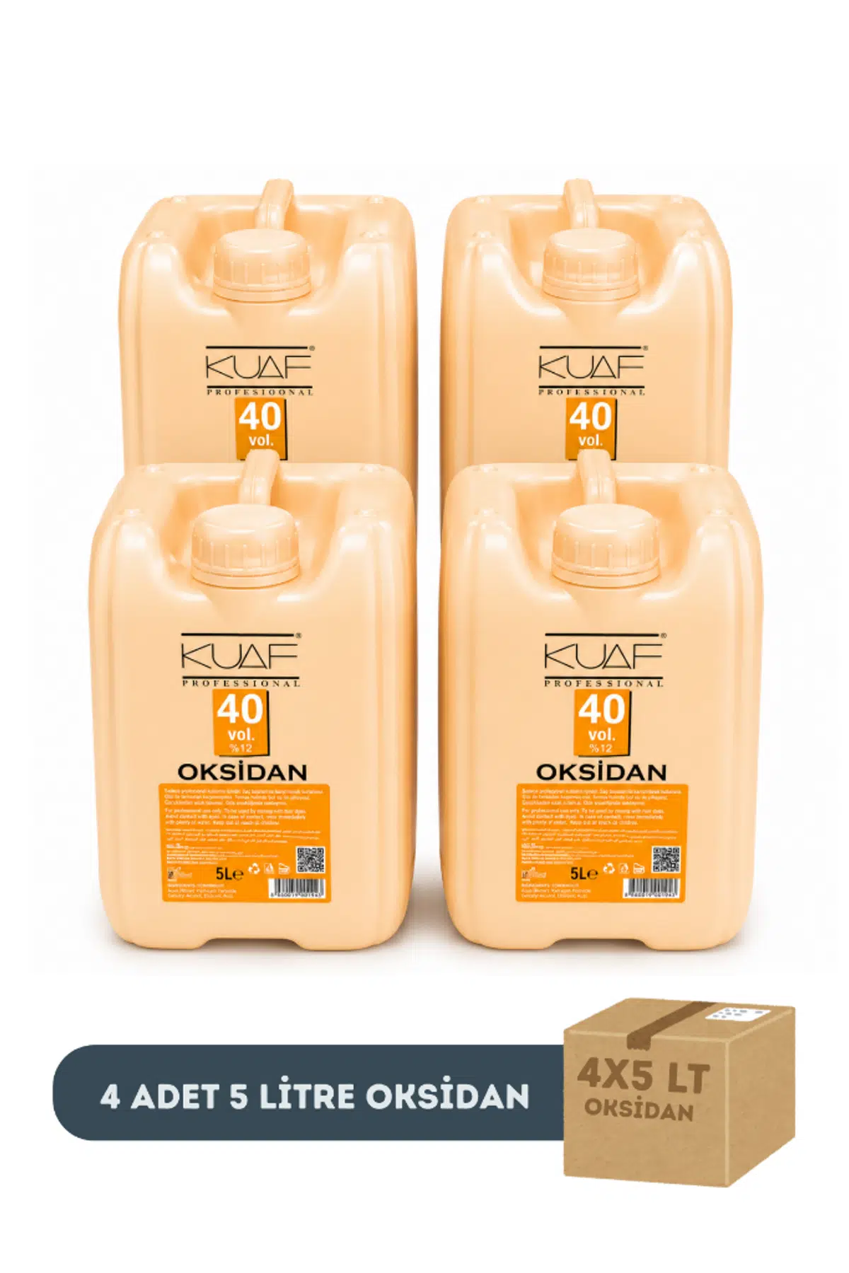 Kuaf Profesyonel Oksidan 5 Litre 40 Volüm x 4 Adet (1 Koli)