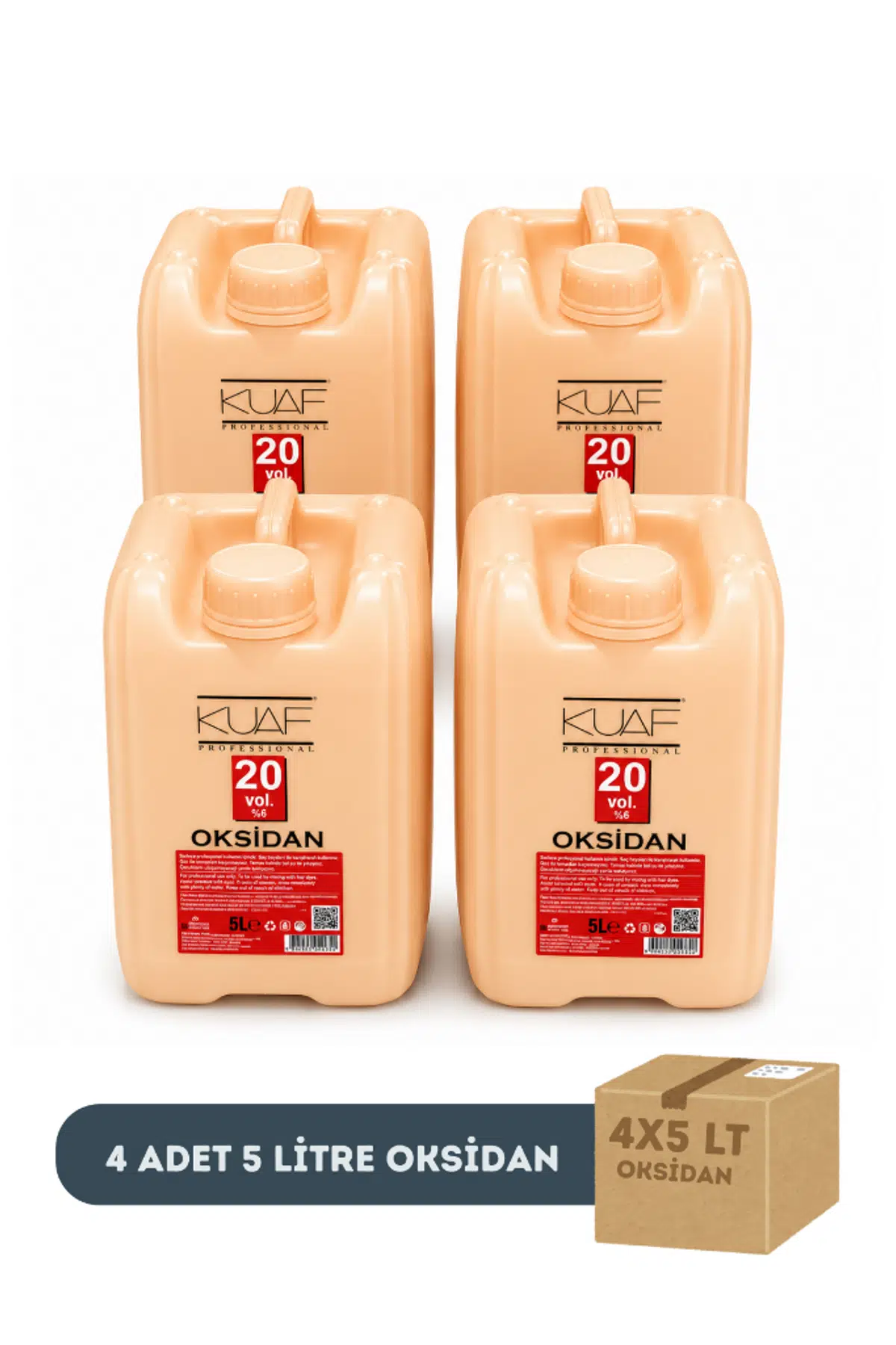 Kuaf Profesyonel Oksidan 5 Litre 20 Volüm x 4 Adet (1 Koli)