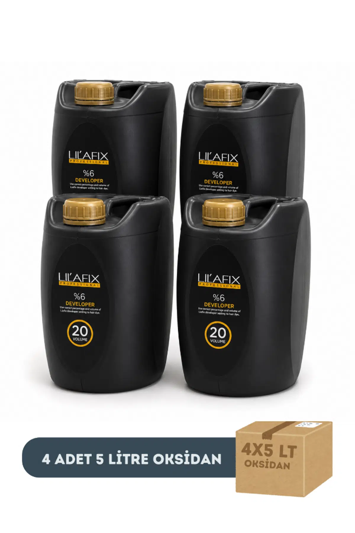 Lilafix Oksidan Peroksit 20 Volüm 5000 ML x 4 Adet (1 Koli)