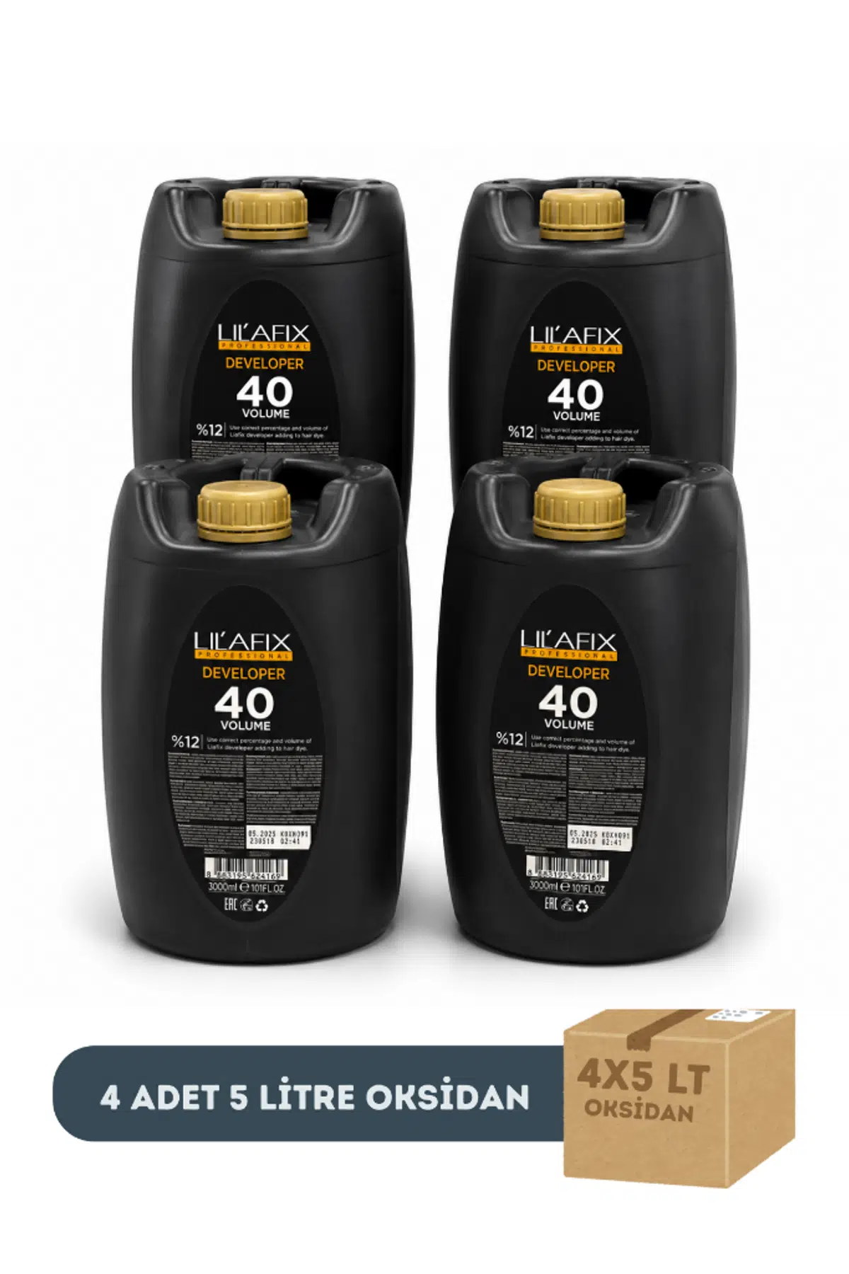 Lilafix Oksidan Peroksit 40 Volüm 5000 ML x 4 Adet (1 Koli)