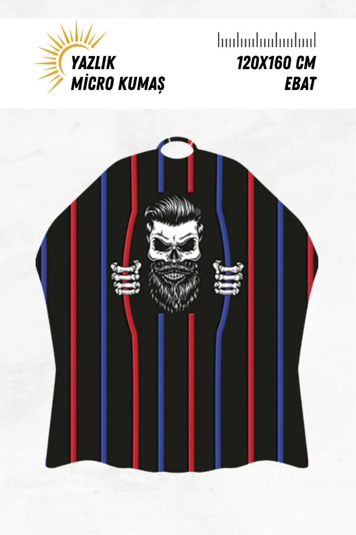 Lüx Penuar Berber Önlüğü Dijital Baskı Yazlık Mikro Kumaş 120x160 cm Model: 1114