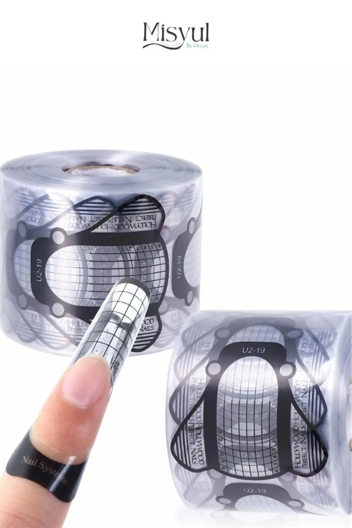 Misyul Protez Tırnak Şablonu Şeffaf 500'lü ASU-266D