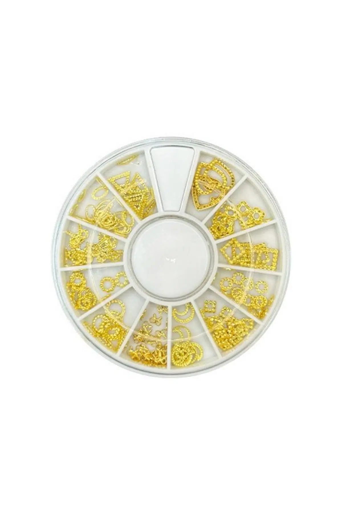 Misyul Tırnak Süsleme Taşı 12 Gözlü Mix Paket Gold Geometrik MIS-2084