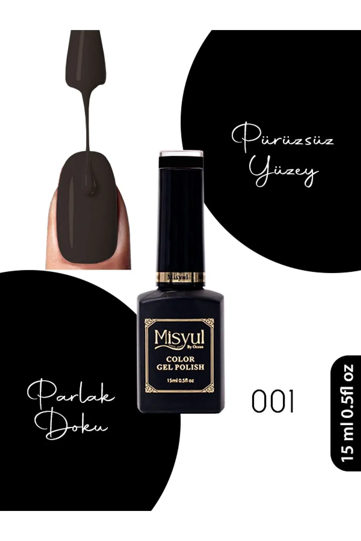 Misyul UV Led Kalıcı Oje Nail Art 15 ml 001