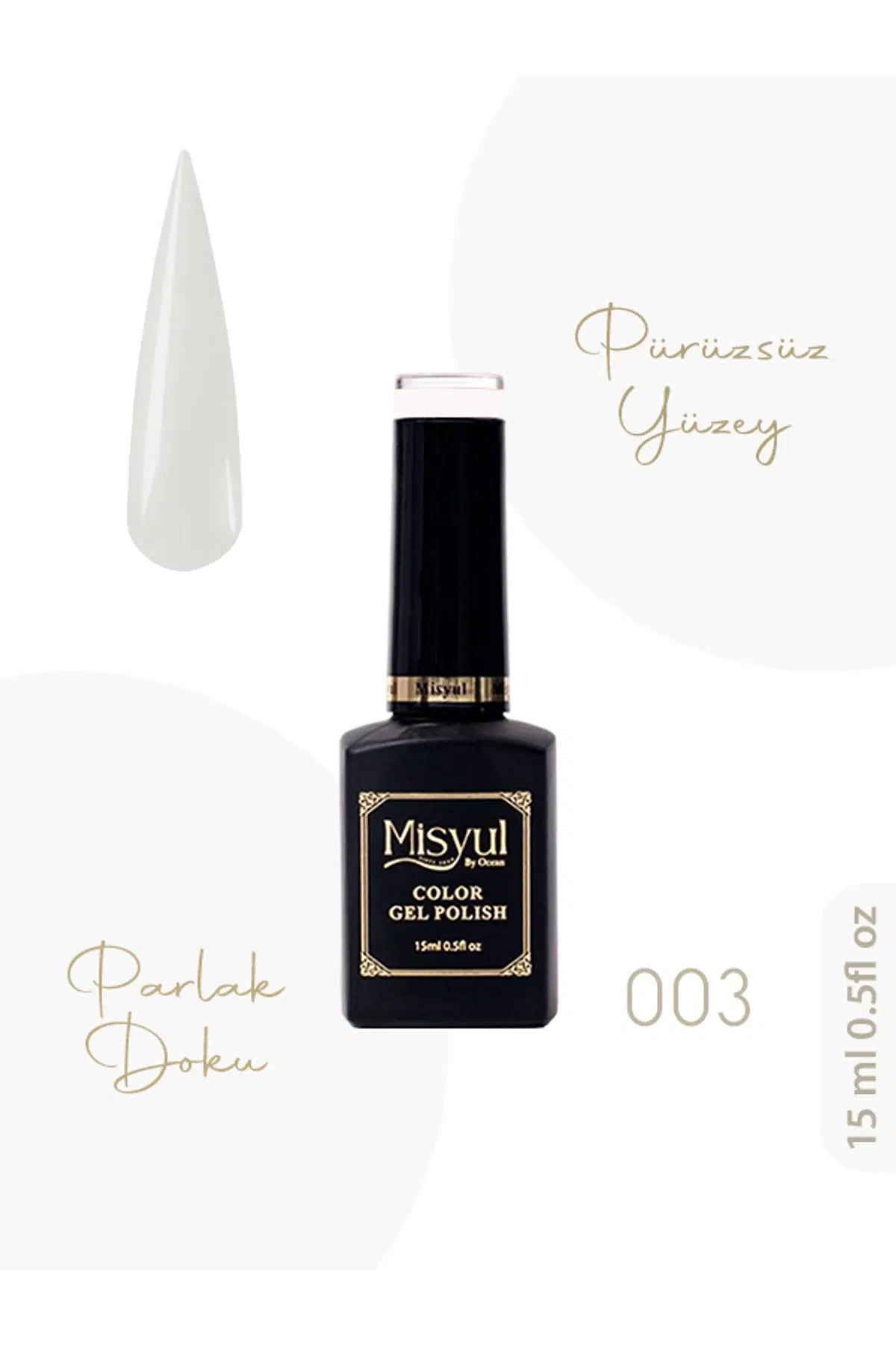 Misyul UV Led Kalıcı Oje Nail Art 15 ml 003