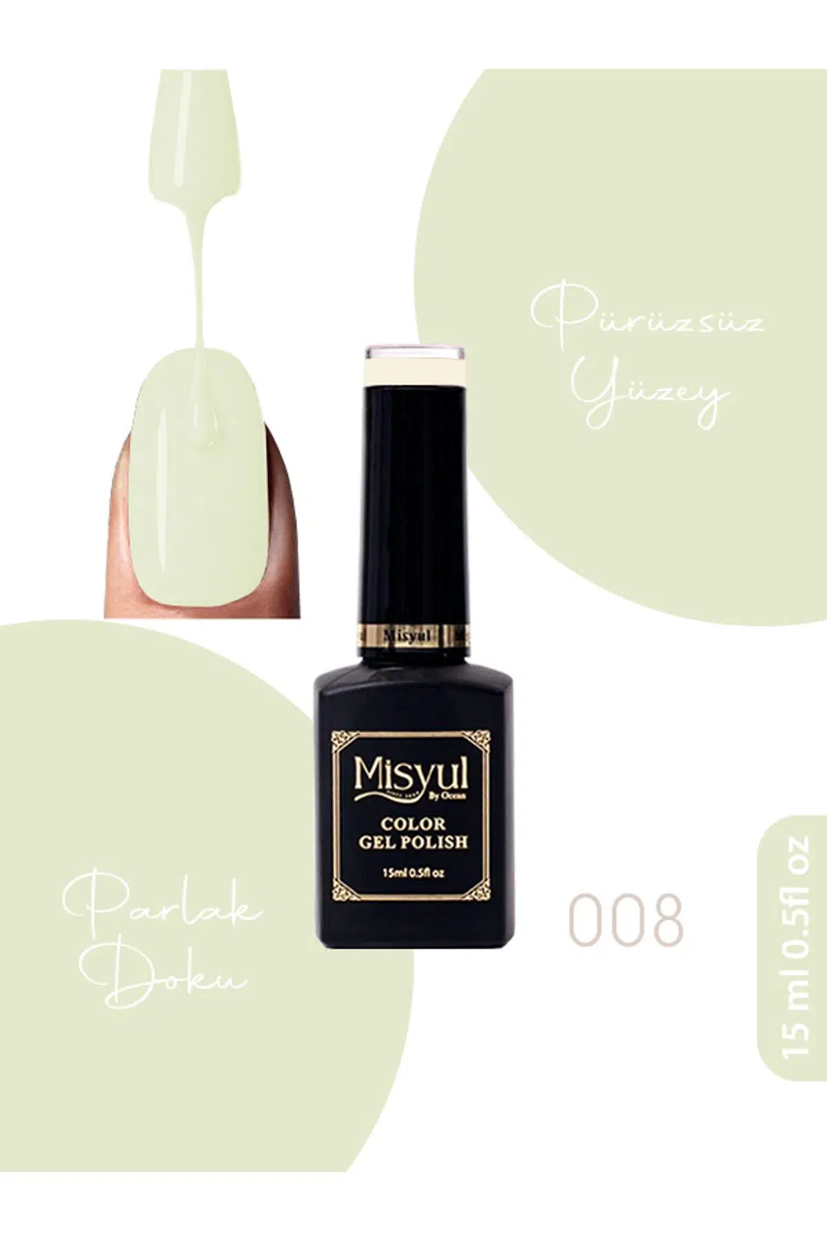 Misyul UV Led Kalıcı Oje Nail Art 15 ml 008