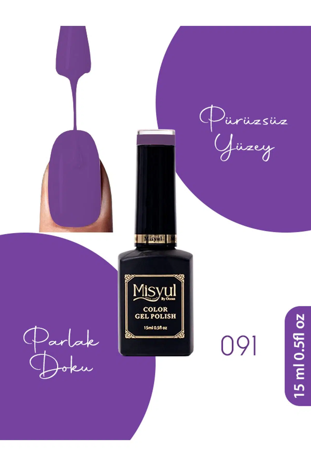 Misyul UV Led Kalıcı Oje Nail Art 15 ml 091