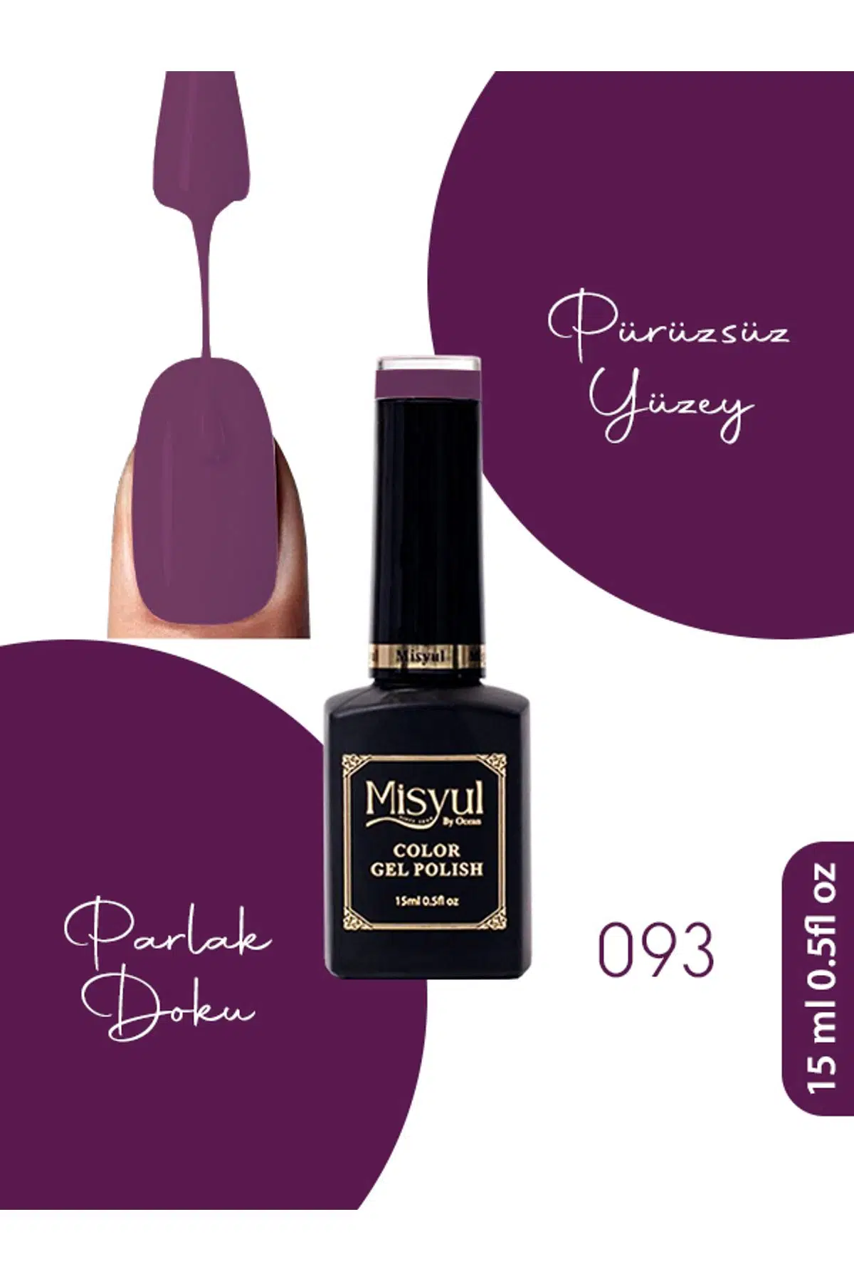 Misyul UV Led Kalıcı Oje Nail Art 15 ml 093