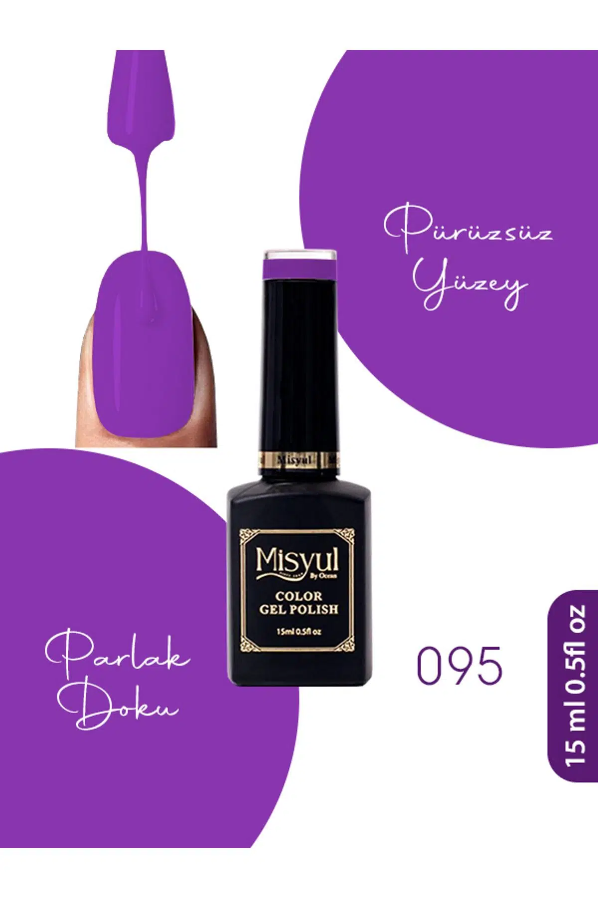 Misyul UV Led Kalıcı Oje Nail Art 15 ml 095