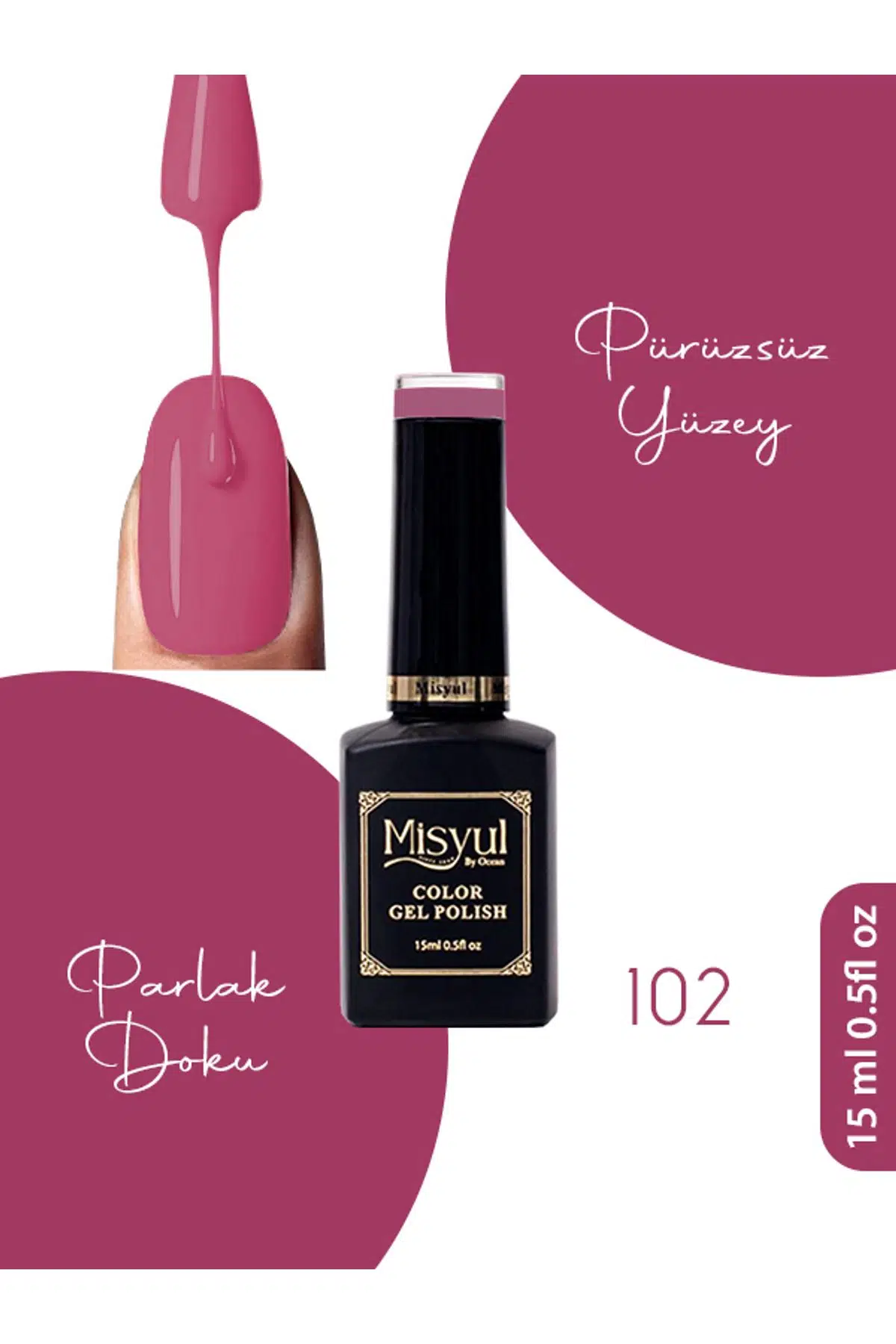 Misyul UV Led Kalıcı Oje Nail Art 15 ml 102