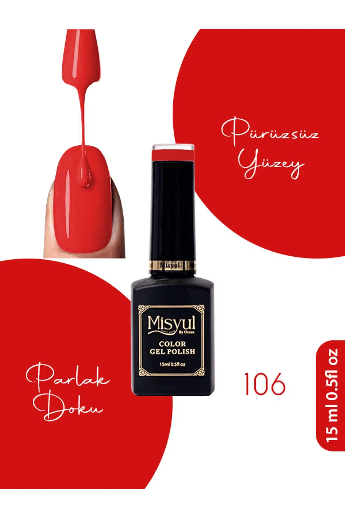 Misyul UV Led Kalıcı Oje Nail Art 15 ml 106