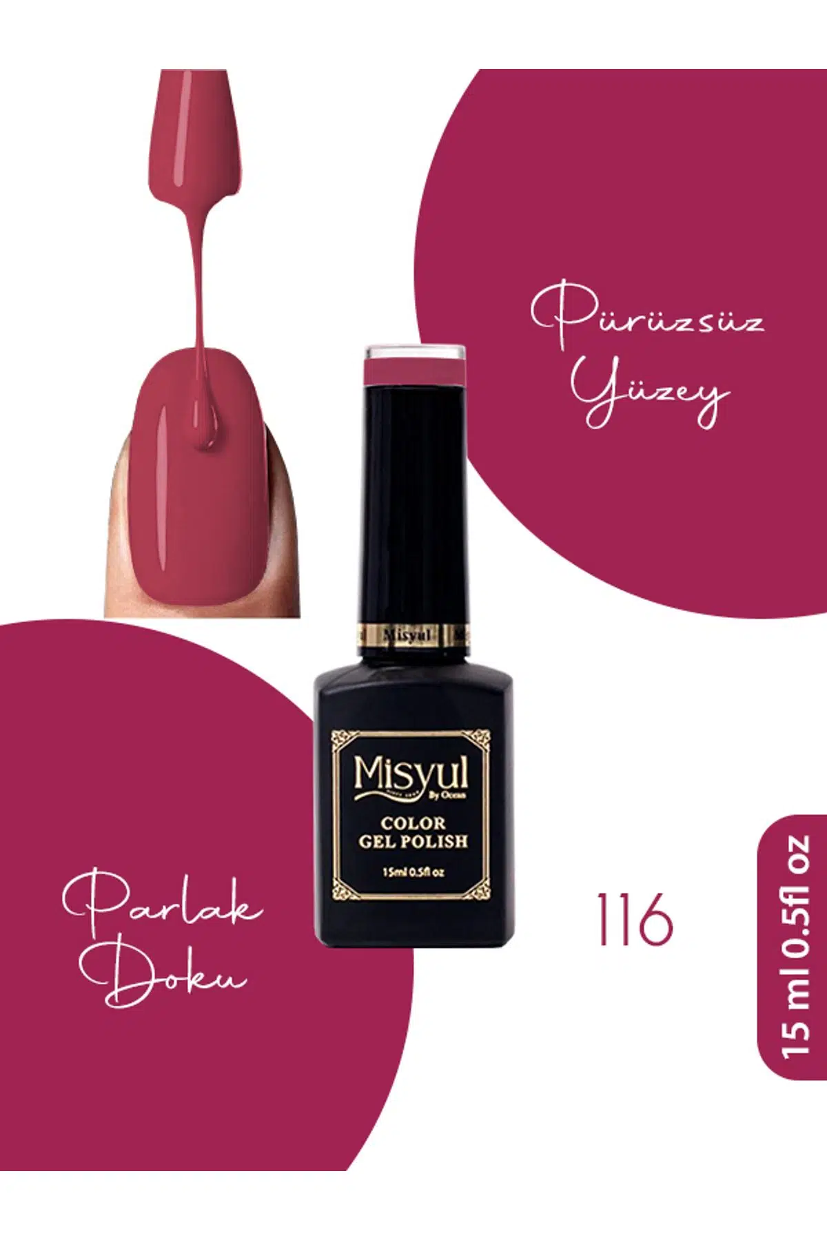 Misyul UV Led Kalıcı Oje Nail Art 15 ml 116