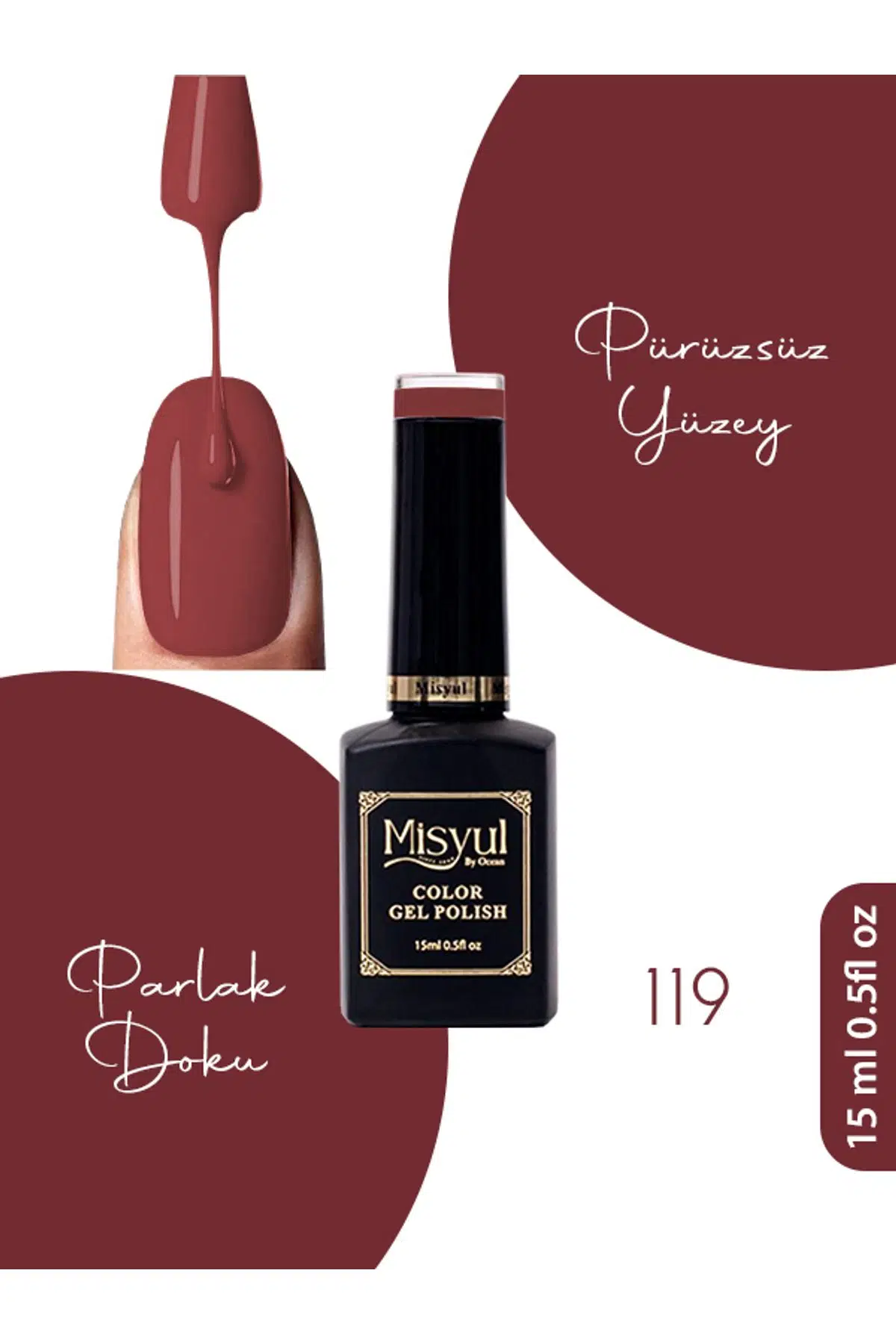 Misyul UV Led Kalıcı Oje Nail Art 15 ml 119