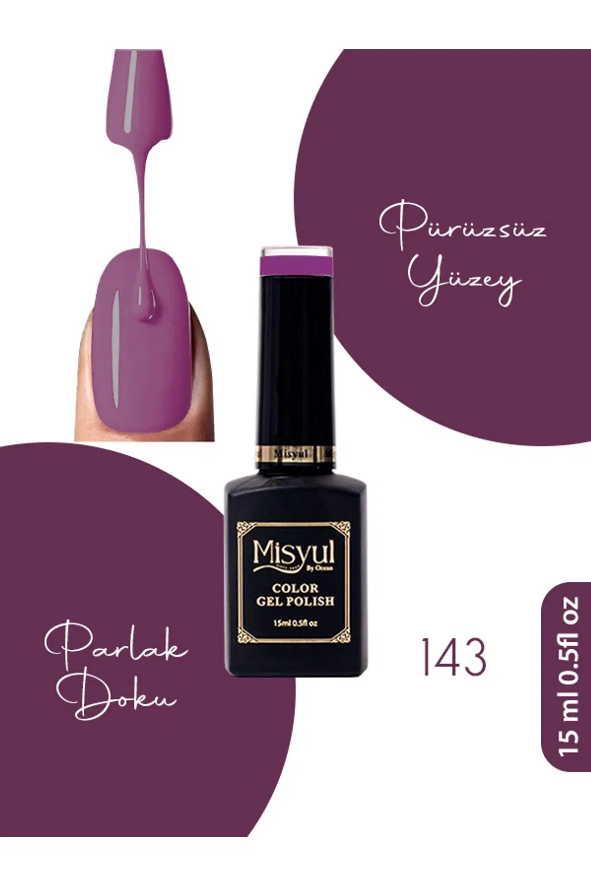 Misyul UV Led Kalıcı Oje Nail Art 15 ml 143