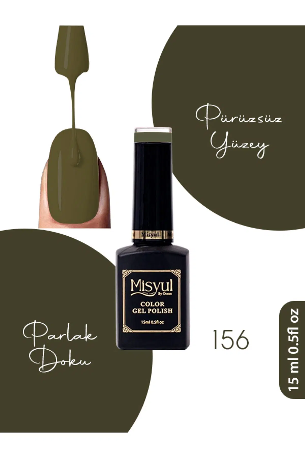 Misyul UV Led Kalıcı Oje Nail Art 15 ml 156