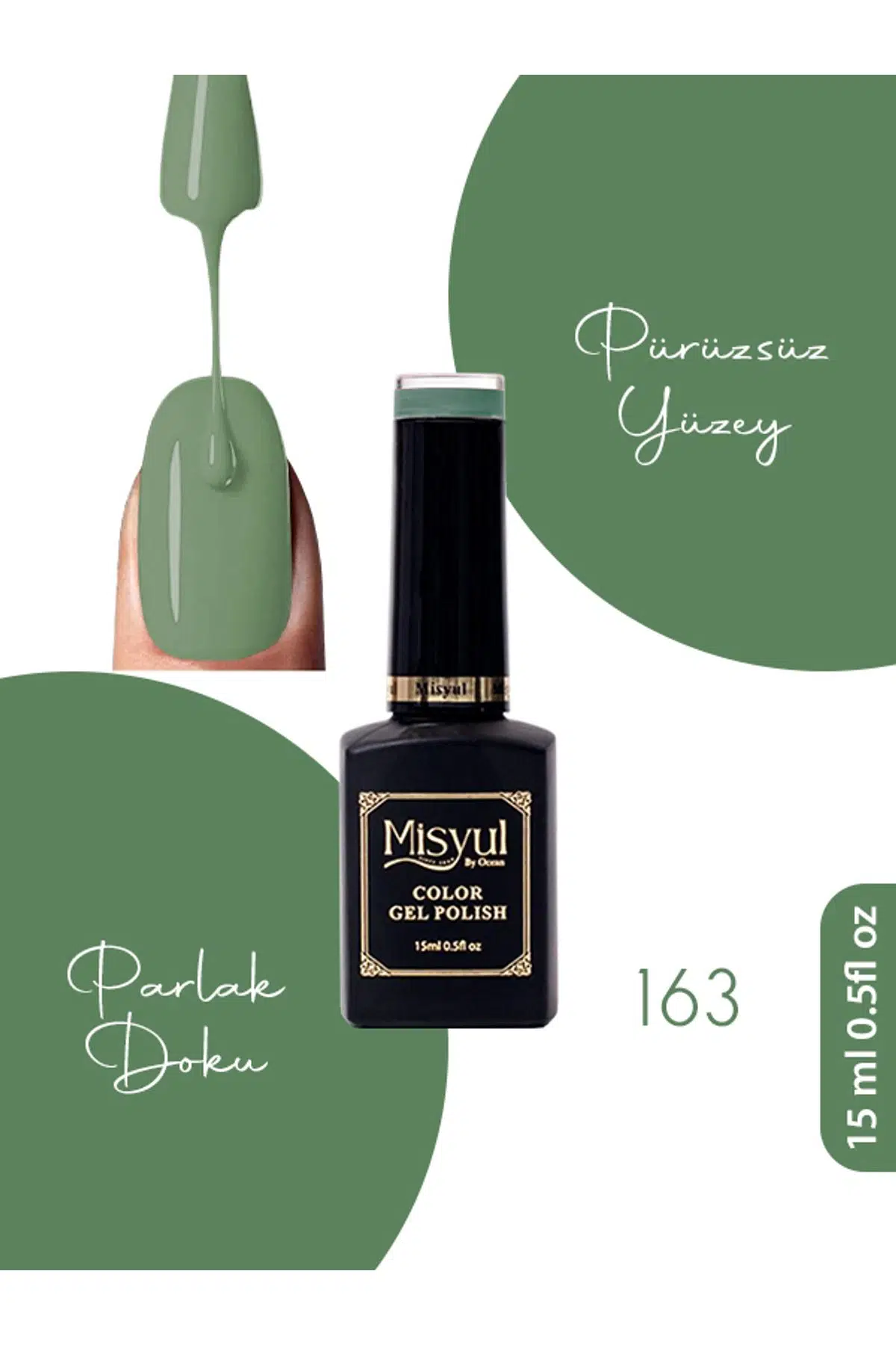 Misyul UV Led Kalıcı Oje Nail Art 15 ml 163