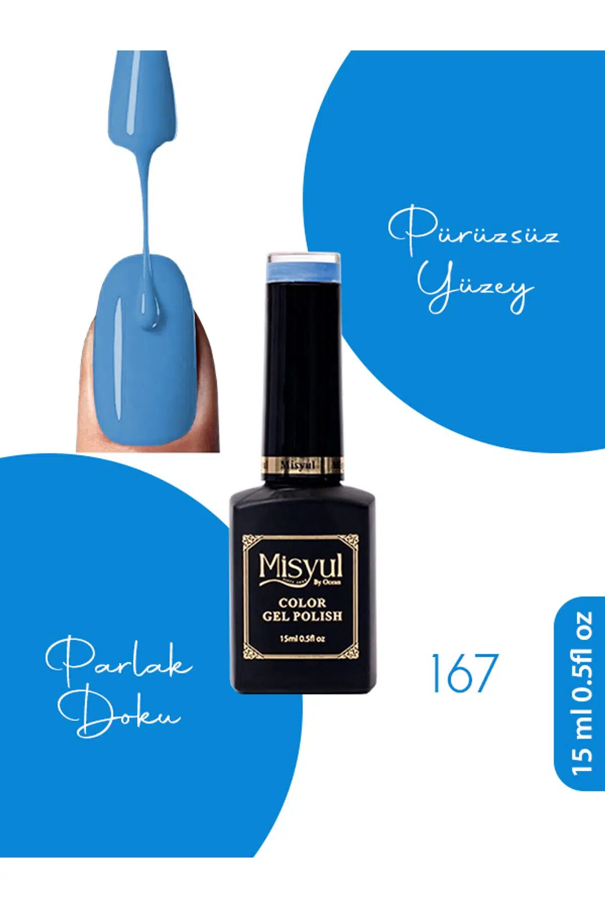 Misyul UV Led Kalıcı Oje Nail Art 15 ml 167