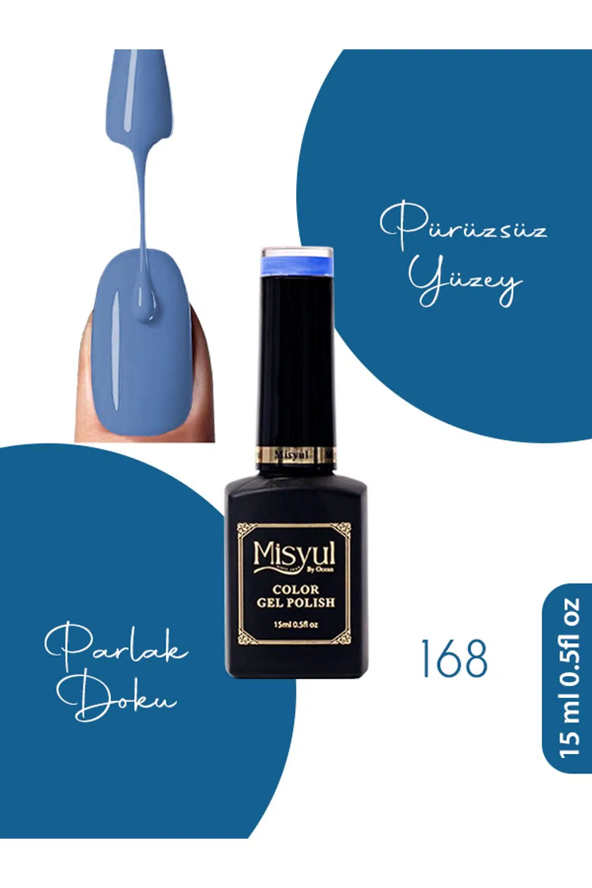 Misyul UV Led Kalıcı Oje Nail Art 15 ml 168