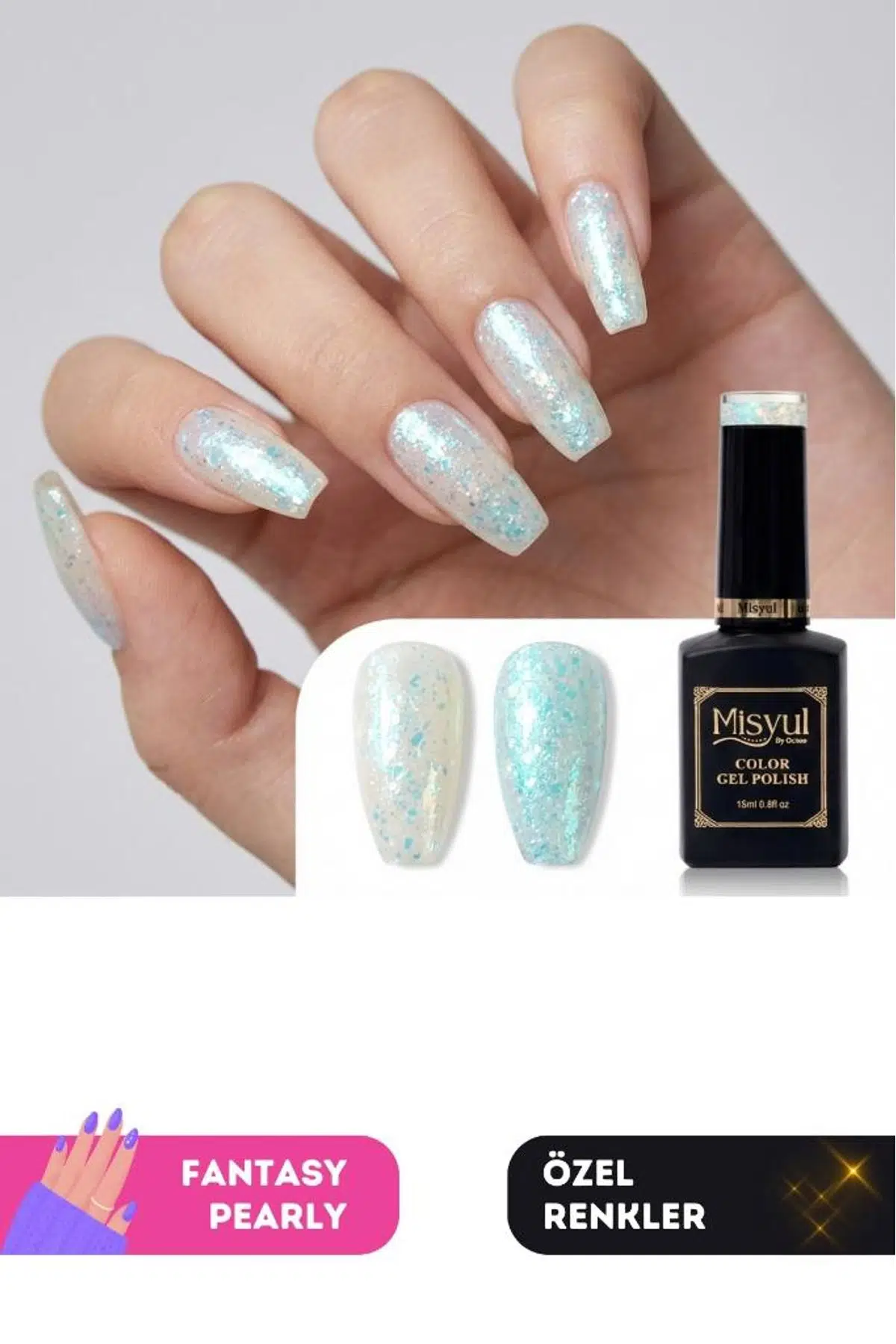 Misyul UV Led Kalıcı Oje Nail Art 15 ml Fantasy Pearly P01