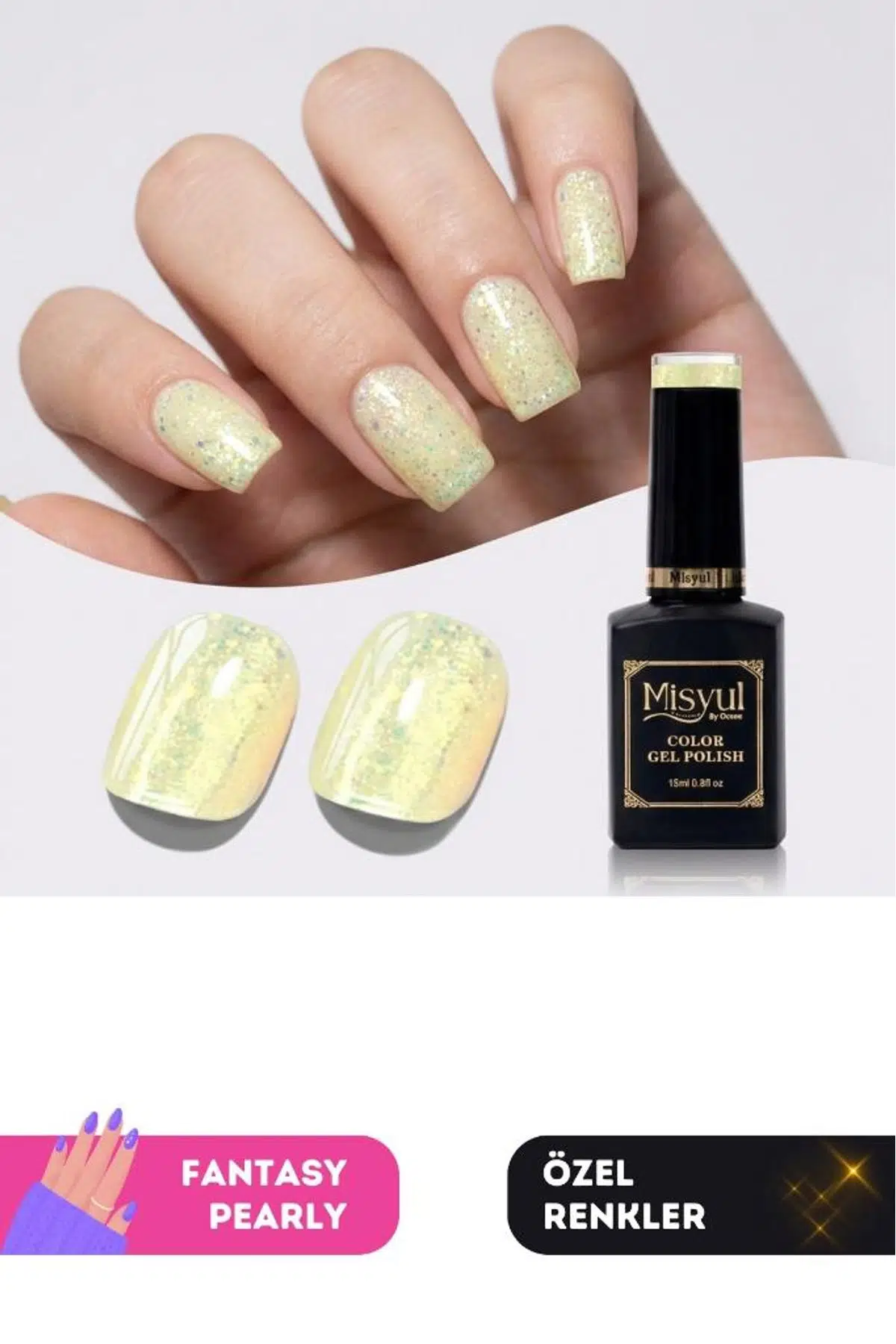 Misyul UV Led Kalıcı Oje Nail Art 15 ml Fantasy Pearly P02