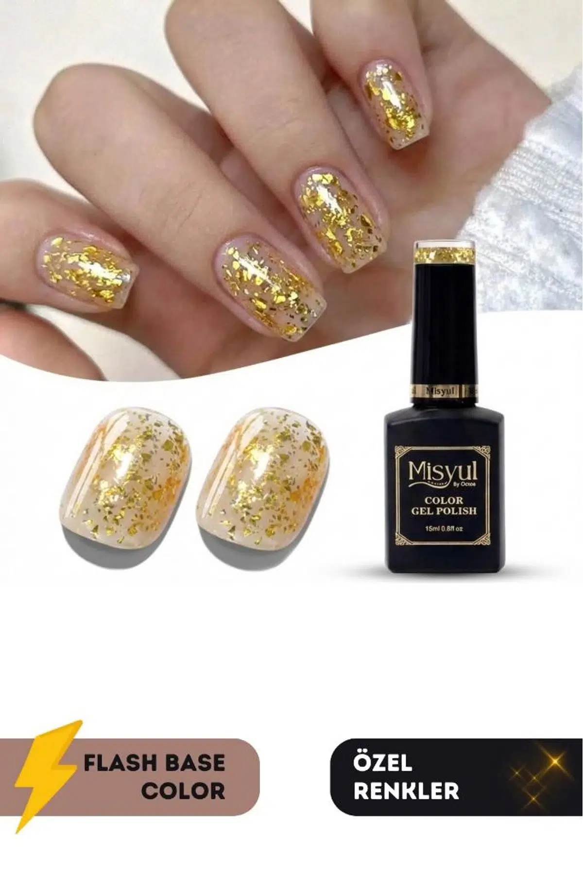 Misyul UV Led Kalıcı Oje Nail Art 15 ml Flash Base Color F03