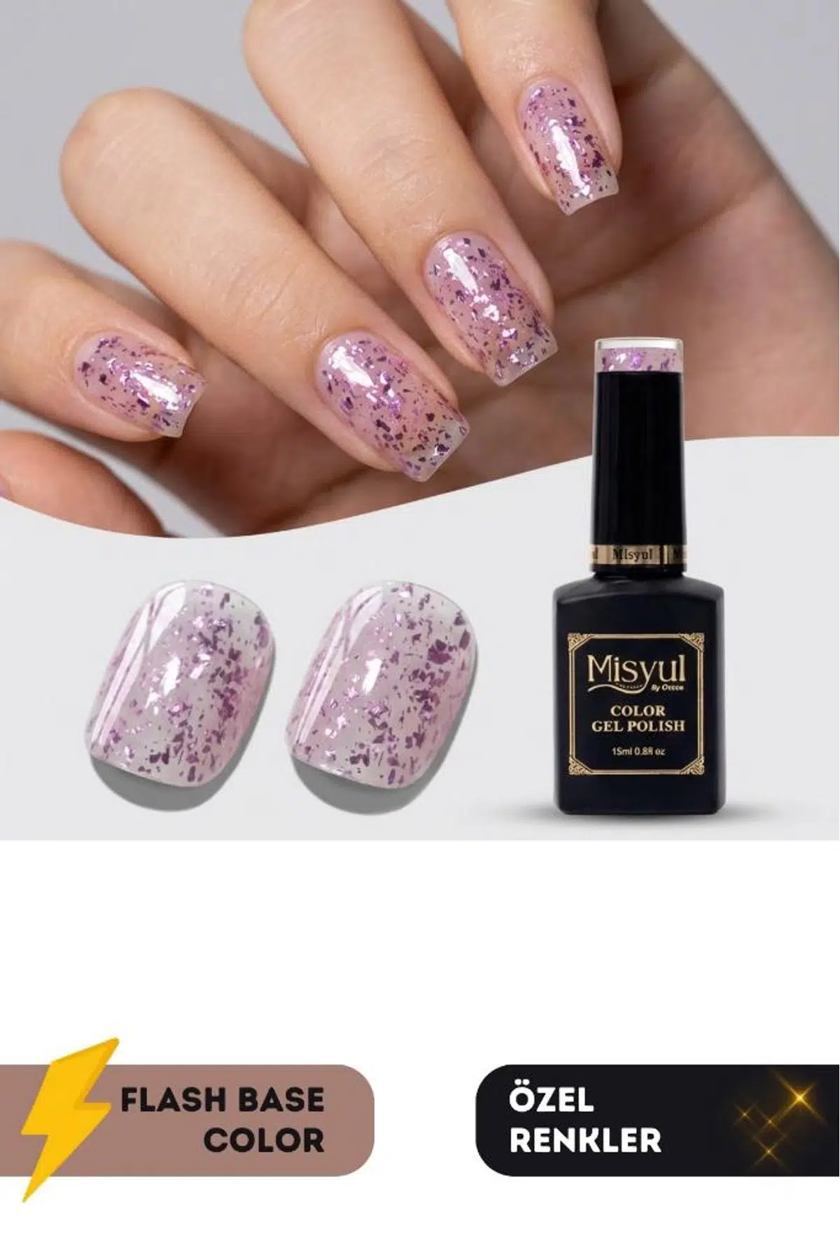 Misyul UV Led Kalıcı Oje Nail Art 15 ml Flash Base Color F06