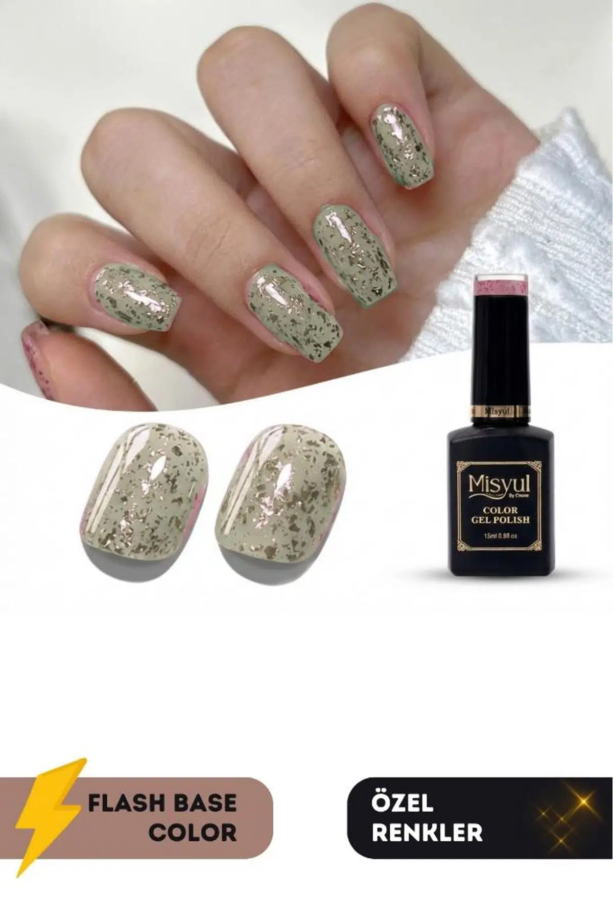 Misyul UV Led Kalıcı Oje Nail Art 15 ml Flash Base Color F09