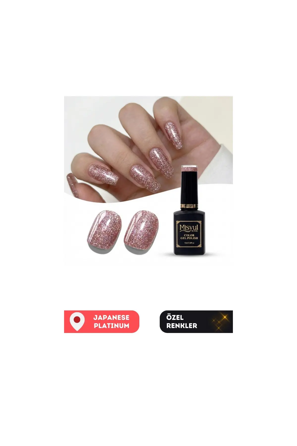 Misyul UV Led Kalıcı Oje Nail Art 15 ml Japanese Platinum J06