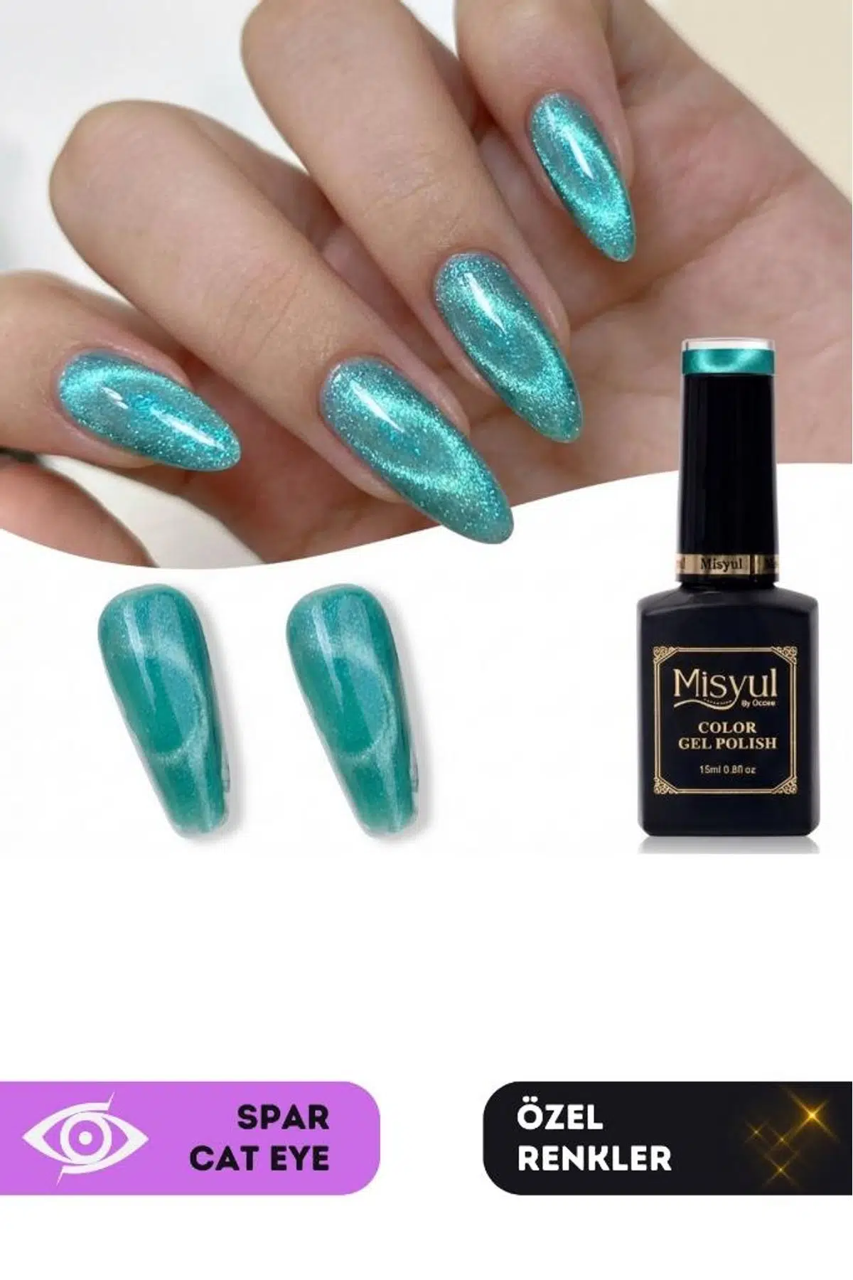 Misyul UV Led Kalıcı Oje Nail Art 15 ml Spar Cat Eye Sc14