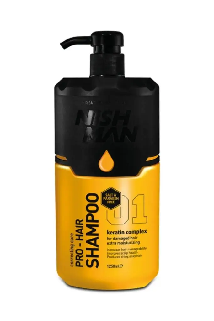 Nishman 01 Keratin İçerikli Pro-Hair Tuzsuz Şampuan 1250 Ml Büyük Boy