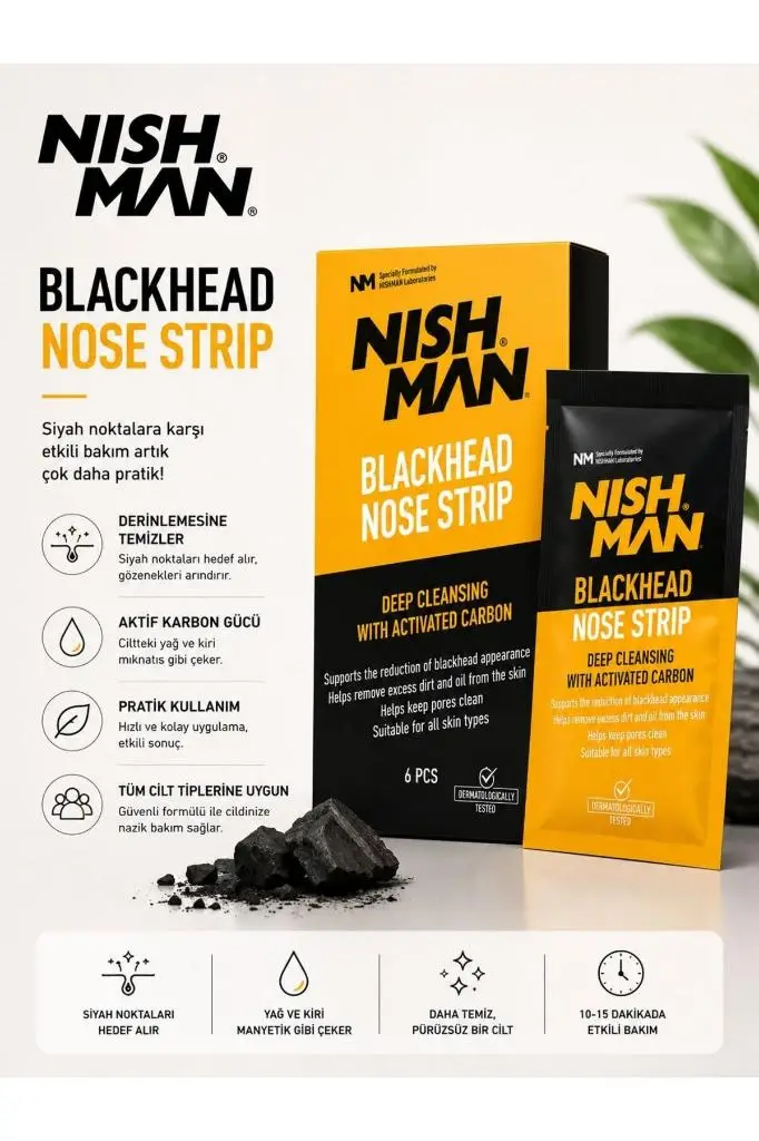 Nishman Derin Temizlik Blackhead Burun Bandı 6'lı Paket