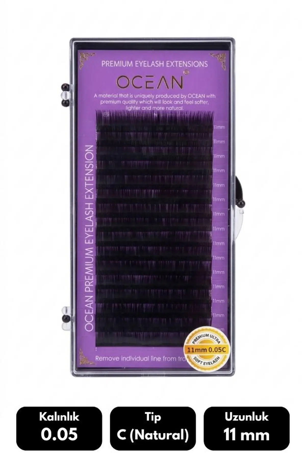 Ocean 0.05C Natural Kıvrım 11 mm Soft Eyelash Takma Kirpik 16'lı