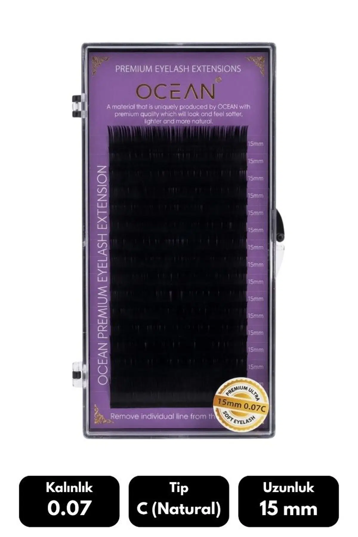 Ocean 0.07C Natural Kıvrım 13 mm Soft Eyelash Takma Kirpik 16'lı